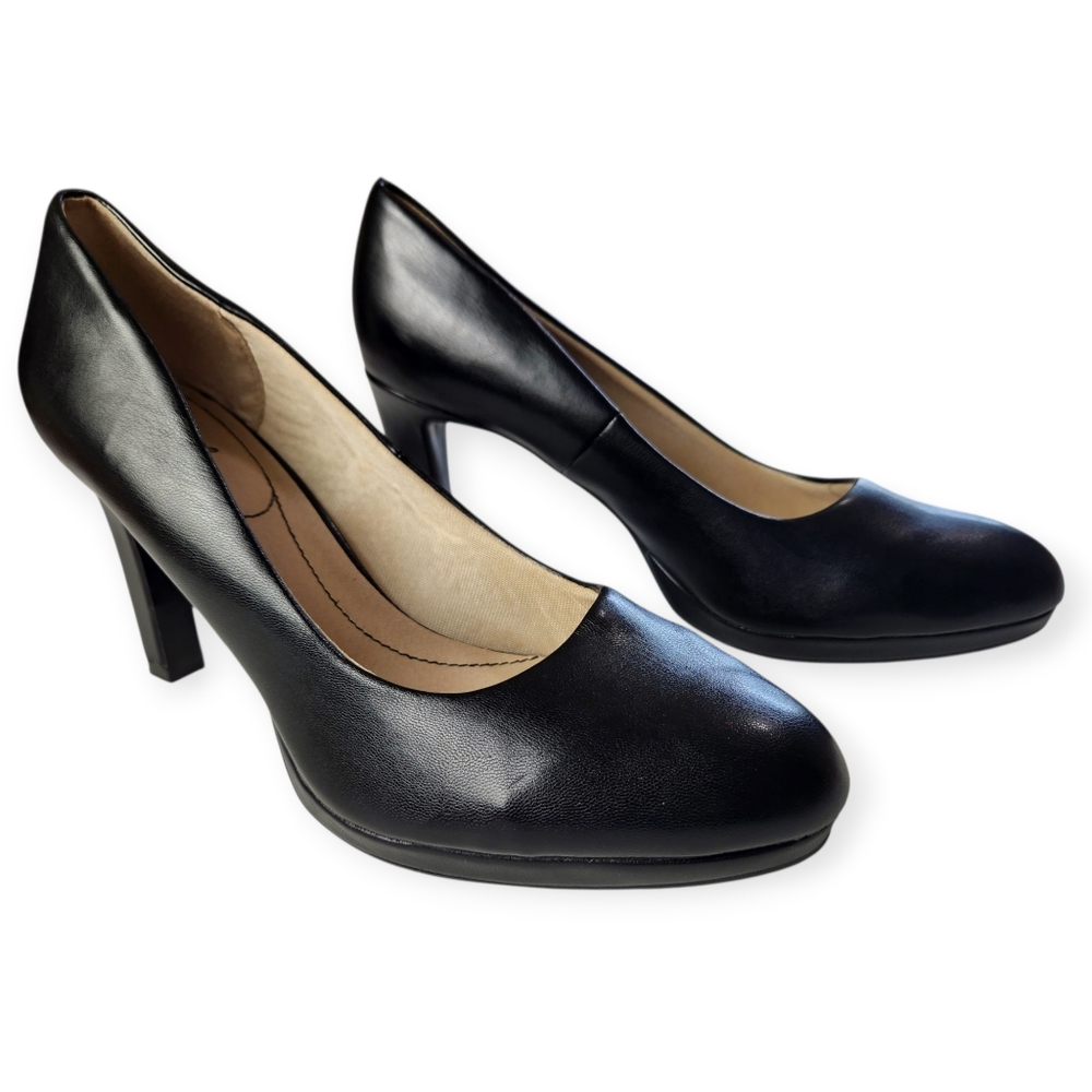 LifeStride Julia Faux Leather Black Pumps Size 10M